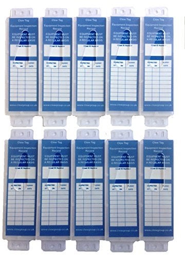 Ladder Equipment Inspection Tags -KIT of 10 x INSERTS & 10 x HOLDERS LADDER TAGS