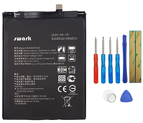 Swark HB356687ECW Akku Kompatibel mit Huawei Mate 10 Lite / P30 Lite/Honor 7X / Nova 2 Plus/Nova 2S / Y7 2018 with Tools