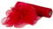 Weddecor 25m x 29cm Snow Sheer Red Organza Roll Sash Glitter Fabric for Table Runner Sashes Wedding & Christmas Decoration, Chair Cover Bows, Party Favours, Ribbon Crafting Supplies, 1pc