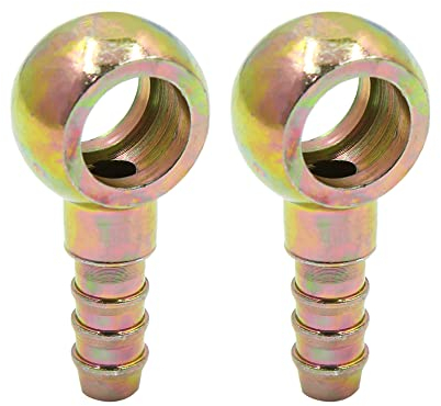 X AUTOHAUX 8 mm ID Schlauchanschluss 14 mm Banjo für Motorrad Auto Kraftstoffleitung 2 Stück