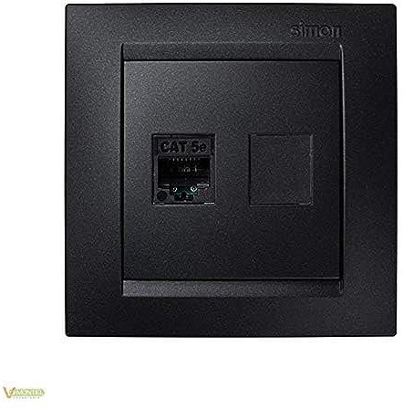 SIMON Base rj45 empotrar 37x105x167m Serie 15 grafito, termoplástico, 0