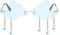 Colcolo Mode UV400 Randlose Wolke Form Candy Farbe Sonnenbrille PC Integrierte Brillen - Blau