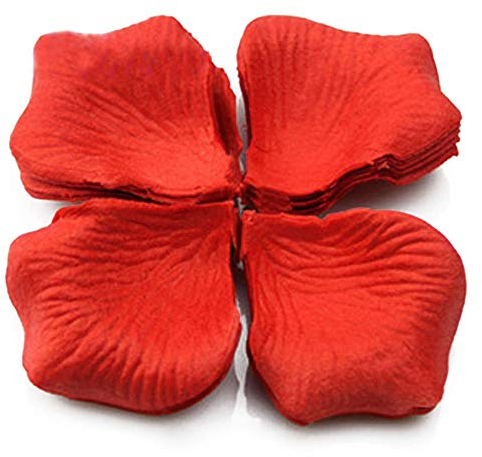 LA TALUS 1000 petali di fiori realistici di simulazione di seta per la casa da tavolo eterna fiore per San Valentino decorazione di nozze rosso