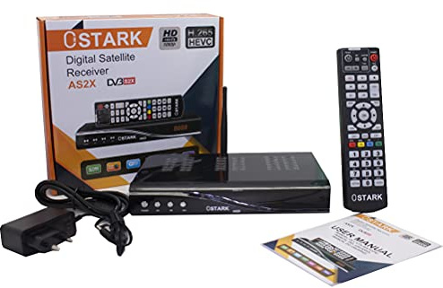 Ostark AS2X DVB-S/S2/S2X Satellite Receiver Satellite Decoder TV Box 1080P H.265 USB WiFi Euro Scart Port RJ45 Ethernet Conexion