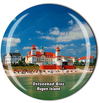 Ostseebad Binz Rugen Island Mecklenburg-Vorpommern Deutschland Kühlschrankmagnet Kristall Touristen Souvenir Geschenkkollektion Kühlschrank Magnet Aufkleber