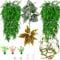 RUNANIA 9 Packs Reptile Plants for Terrarium Decor, Reptile Bendable Jungle Climbing Vines and Plant Leaves with Suction Cups Tank Accessories for Bearded Dragon Leopard Gecko Lizard Snake Chameleon