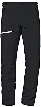 Schöffel Herren Pants Folkstone Warm M, warme Wanderhose mit 4 Wege-Stretch, wasserabweisende Thermohose mit vorgeformtem Knie, black, 27