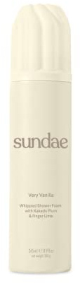 sundae Whipped Shower Foam Very Vanilla Foaming Body Wash 8.9 fl oz, 265ml with Kakadu Plum & Finger Lime