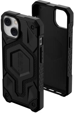 Urban Armor Gear UAG Monarch Pro Custodia compatibile Apple iPhone 14 / iPhone 13 [Ricarica wireless/magnetico compatibile, protezione standard militare a 5 strati, bordi rialzati] Nero/Kevlar