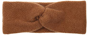 Zwillingsherz Stirnband aus 100% Kaschmir - Hochwertiges Grobstrick-Kopfband im Uni Design für Damen Frauen Mädchen - Wolle - Ohrenschutz - Haarband - warm und weich für Frühjahr Herbst und Winter