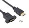 Halokny Panel Mount HDMI Extension Cable High Speed HDMI Male to Female Extension Cable with Screw Nut Support 4K Resolution for Blu Ray Player, 3D TV, Roku, Xbox360,Black (3.3FT/1M)