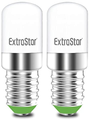 EXTRASTAR E14 Mini LED Bulbs, 1.8W SES Small Edison Screw Lightbulb, 3000K Warm White Energy Saving Pygmy Lamp, 130LM, Non-Dimmable, Pack of 2