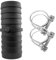 32mm (1.25) corrugated flexible pond pipe repair joiner/connector/hydroponics fitting+2 x double wire hose clips