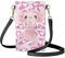 BYCHECAR Petit sac à main pour téléphone portable pour adolescentes et filles en cuir avec fenêtre transparente, Axolotl Vache Rose, Taille unique