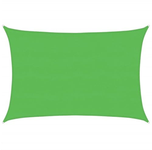 vidaXL Toldo de Vela Parasol Lona Protector Solar Sombra Patio Jardín Terraza Balcón Parque Infantil Exterior HDPE Verde Claro 160 g/m² 5x6 m