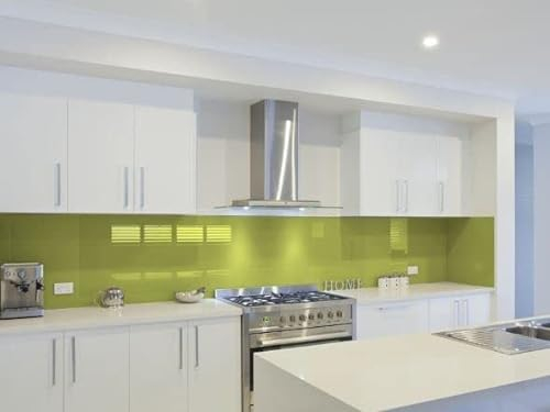 Pistachio Green Plastic Acrylic Kitchen Bathroom Splashback Like Glass (500mm x 1500mm)