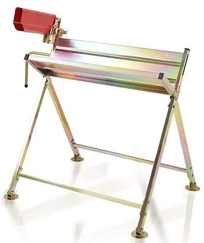 Sonnewelt Caballete de sierra plegable de madera galvanizado, para leña y motosierra, capacidad de carga de hasta 150 kg, color dorado