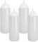 Vogue Clear Wide Neck Squeeze Sauce Bottle 32oz (Pack of 4)