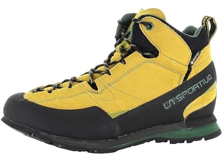 LA SPORTIVA Boulder X Mid GTX Gelb - Gore-Tex Robuster Leichter Gore-Tex Leder Approach-Schuh, Größe EU 41 - Farbe Sa