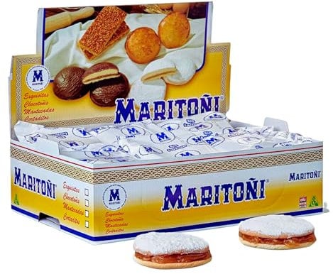 Maritoñi Pack 20 Unidades - Tradicional Dulce Granadino con Cabello de Ángel y Chocolate - Surtido de 10 ChocoToñis y 10 Maritoñis - Dulces compuesto de Galleta y Bizcocho - Ideal para Desayunos
