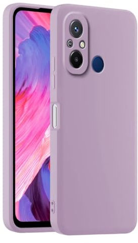HULLIN Bunte Silikon Handyhülle, Passend für Redmi 12C / Redmi 11A (6.71) - Gras lila