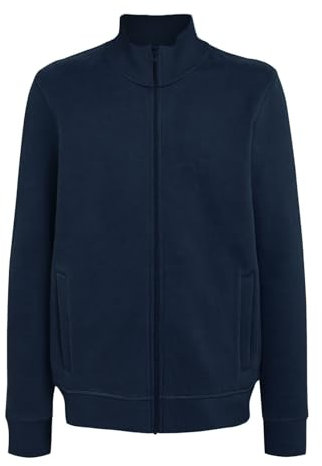 CHEMAGLIETTE! Felpa Uomo Zip Intera - Maglia Tuta Felpata Cotone, Felpe da Lavoro Maglie Senza Cappuccio Tinta Unita Stampabili, Polsini in Costina Basic Jacket Full Zip
