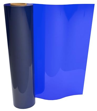 4x doitBau Glasschutzfolie blau 50cm x 100m selbsthaftend Premium Außen und Innen rückstandsfrei UV beständig Fenster Schutzfolie