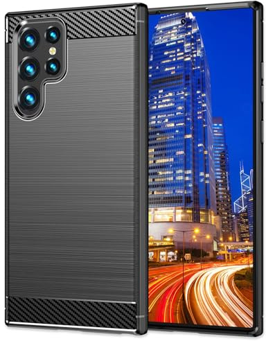 NALIA Silikonhülle für Samsung Galaxy S24 Ultra - Matt - Hülle, Schwarz | Spider-Web Innenstruktur dämpft Stürze, Wärmeableitung beim Laden, Erhöhte Kamera- und Displaykanten, VORTEX