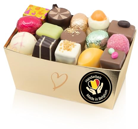 ePralinchen handverarbeitete belgische Luxus-Pralinen | Easter Edition 500g | Pralinenmischung zu Ostern mit Ostereiern und Pralinen uvm. | ohne Alkohol | köstliche Schokolade made in Belgium