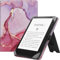 HGWALP Etui Universel pour Tout Le 6 Paperwhite eReaders, Folio Stand Coque Housse avec dragonne Compatible avec Kindle 2022/Kindle Paperwhite/Kobo/Tolino/Pocketbook 6 Pouces eReader-Marble Pink