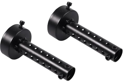 Bohaner 2pcs 60mm Universal Motorrad Auspuff Schalldämpfer DB Killer Schalldämpfer abnehmbare Motorrad Auspuff Endschalldämpfer Schwarz