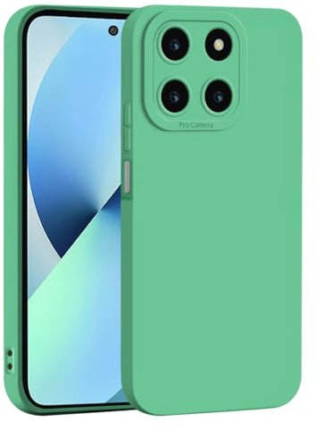 PanXCase Cover per Honor X6a - Custodia Silicone Sottile Morbida Leggera, Protezione Fotocamera Antiurto Antiscivolo Antigraffio Case (Verde)