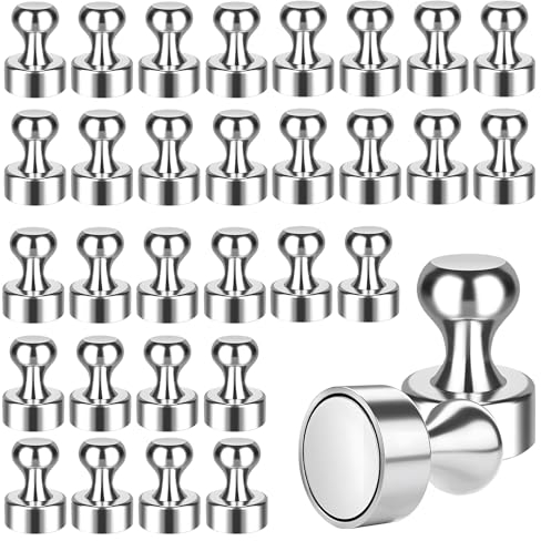Magnete,30 Stück 12 * 16mm Magnete stark,Magnete für Anschlagtafeln, Büros, Schulen und zu Hause Mini Magnete stark