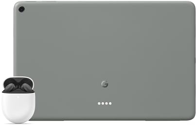 Google Pixel Tablet – Android-Tablet mit 11-Display und einem Akku mit Langer Laufzeit – 8 GB RAM – 128 GB Speicherplatz – Hazel + Pixel Buds A-Series – Charcoal