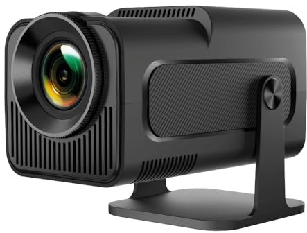 iggual Mini proiettore portatile MP1080p Android 11 - Connessioni: HDMI, WiFi USB, minijack 3.5, WiFi 6, Bluetooth 5.0 Risoluzione 1920xx1080px, perno 180°, compatibile con Miracast -18,8x9,7cm