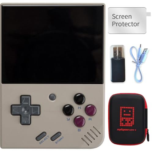 console di gioco retrò for Miyo Mini Plus, console portatile per videogiochi portatile, schermo IPS da 3,5 pollici con scheda da 128 GB, oltre 12000 giochi, sistema Linux, supporto WiFi Battle