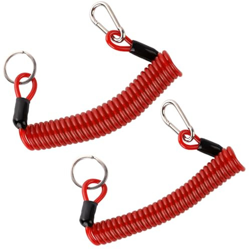 PEUTIER 2 Pezzi Cavo di Sicurezza per Rimorchio, Cavi di Sicurezza per Camper Cavo di Emergenza per Freno di Emergenza per Camper Cavo a Spirale di Sicurezza per Collegamento di Emergenza di Camper