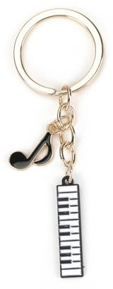 Schlüsselanhänger Mit Noten Und Klaviertasten, Der Glücksbringer Für Musikliebhaber, Ideal Als Personalisiertes Geschenk Für Frauen, Zur Einschulung, Zu Weihnachten Oder Als Geburtstagsgeschenk
