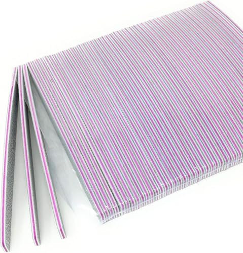 ILYPOP SHOP – (100 Pcs) Lime per Unghie 100/180 Professionali a Mezza Luna Bilaterali Set 100 PEZZI Limette Ricostruzione Unghie per Gel e Semipermanente Manicure, lime per unghie a doppia faccia