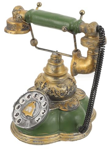 RORPOIR Vintage Decor Phone Ornament Resin Rotary Telephone for Home Decor Classic Sophisticated Design