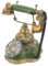 RORPOIR Vintage Corded Telephone Retro Rotary Phone Classic Home Office Desk Decor Antique Style Landline with Push Button Dial Ideal for Home Hotel and Office Decor