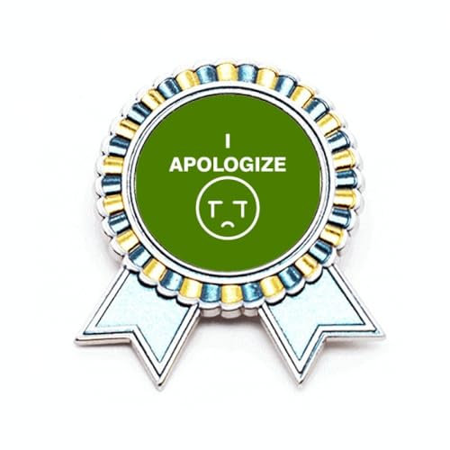 Apologize Sorry Look Trauer-Brosche Anstecknadel Gewinner Award Medaille, M, Metall