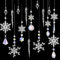 Acryl Schneeflocken Christbaumschmuck,16 Stück Eiszapfen und Schneeflocken,Weihnachtsbaumschmuck Schneeflocken,Weihnachtsdeko Schneeflocken,Weihnachtsdeko Christbaumschmuck