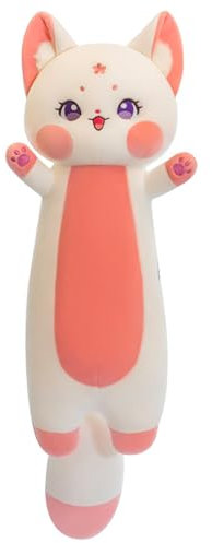 champracer Fuchs Plüschtier,Langes Plüsch Fuchs Plüschtier,Kissen Schöner Fuchs PlüschGemütliches Schmusetier,Kissen Schöner Fuchs PlüschGemütliches Schmusetier,für Kinder und Baby (65 cm,Weiß)