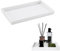 JINJUMEI Bandeja Baño, Bandejas Decorativas, Bandejas Decorativas Blanco, Antideslizante Organizador para Hogar, Bandeja Rectangular Decorativa para Guardar Perfume, Jabón, Cosas Pequeñas