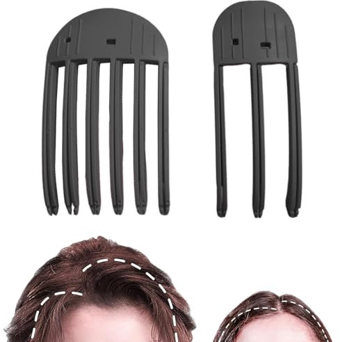 BOPRKTM 2 Pièces Clips de Volume pour la Racine des Cheveux Pinces à Cheveux Volumisantes Pince à Cheveux pour Rehausser les Racines Pince Volumisante à Cheveux pour Frange(noir)