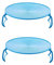 cfpqv Lot de 2 plateaux pliants pour micro-ondes - 2 étages - Assiettes empilables pour micro-ondes - Plateau stratifié avec poignées pliables pour (bleu ciel, taille unique)