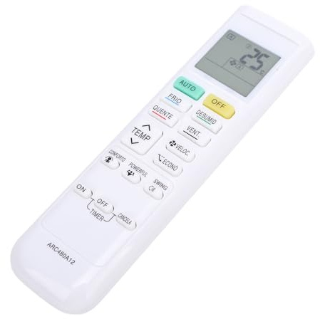 ARC480A12 Remplacement de Télécommande du Climatiseur pour ARC480A11 ARC480A13 ARC480A9 ARC480A49 ARC480A53 ARC480A55 - Remote Universelle à Base de Batterie