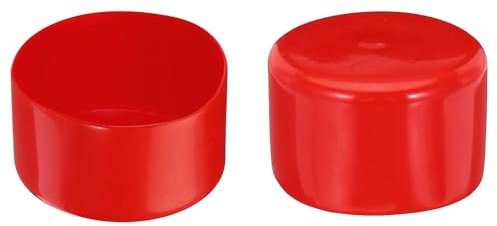 (Rot 90) 2Stück Gummi Endkappen, Runde Schraube Abdeckungen, Flexible Schraube Gewinde Protector Caps, Tube Flexible Pipe Post Bolt Cap Cover Assortment Kit, für Stuhl, Schreibtisch, Tisch