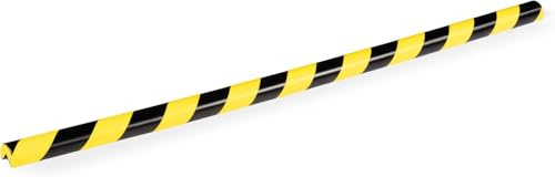 Durable Eckschutzprofil C25R Warnprofil, magnetisch, 5 Stück, gelb/schwarz | Kantenschutz aus PU-Schaum, 1 m Länge, für Maschinen und Regale, Rammschutzleiste, Signalgelb/Signalschwarz